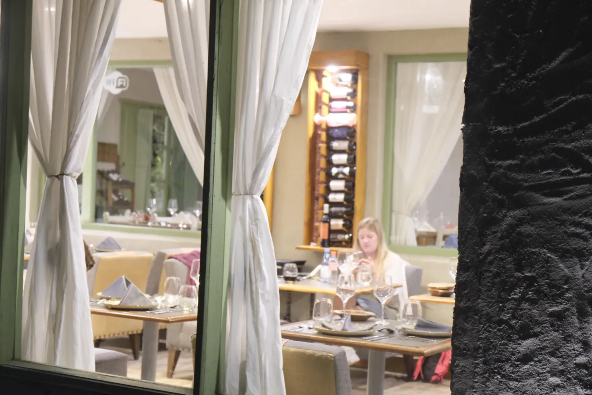 Gezicht op Restaurant Interior