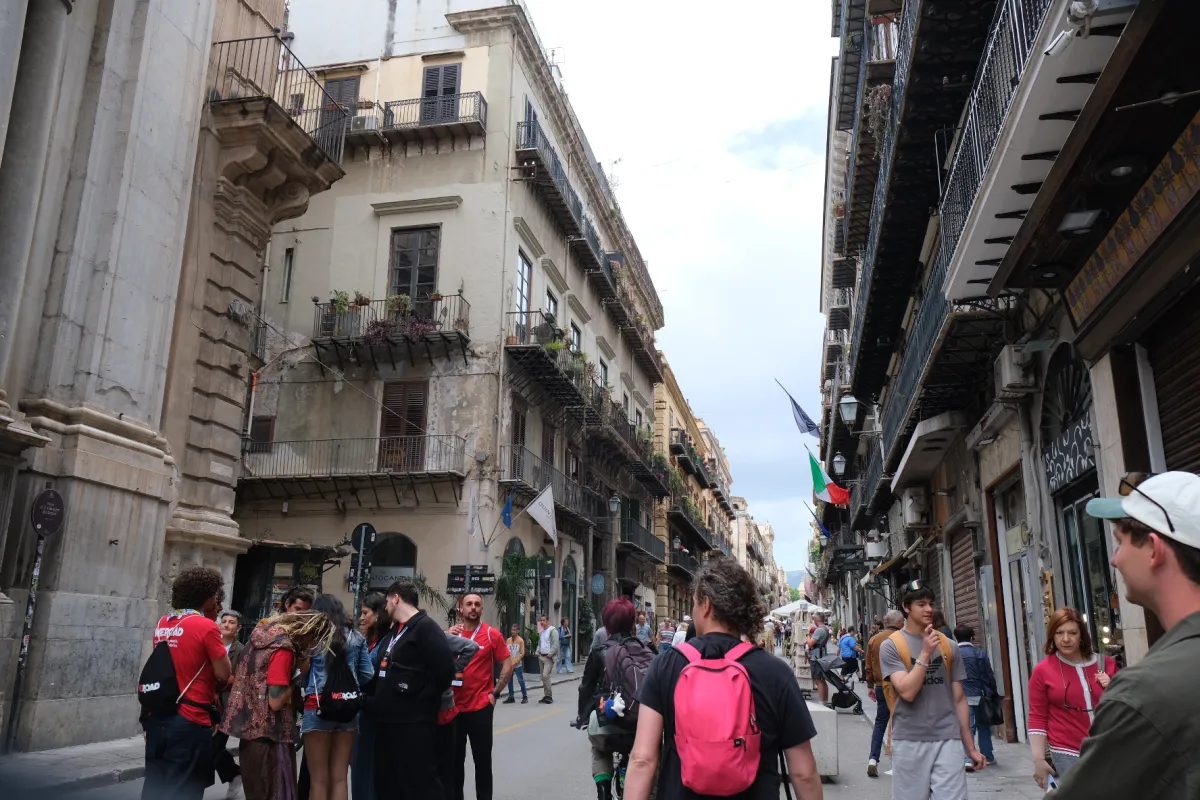 Street Scene in Italian City